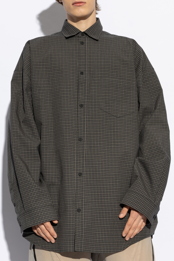 Balenciaga Plaid Pattern Shirt | Men's Clothing | Vitkac